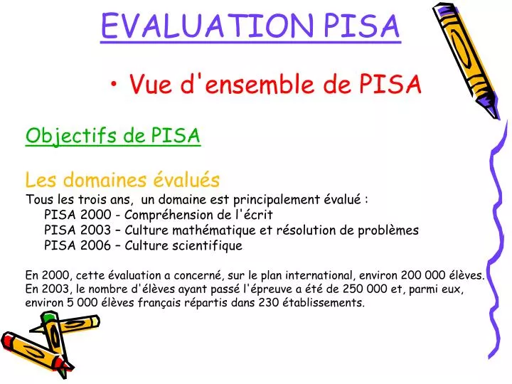 evaluation pisa