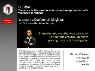 PUCMM Vicerrectoría de Relaciones Interinstitucionales, Investigación e Innovación