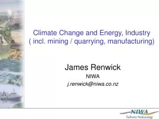 Climate Change and Energy, Industry ( incl. mining / quarrying, manufacturing)