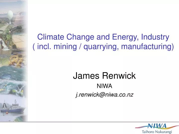 climate change and energy industry incl mining quarrying manufacturing