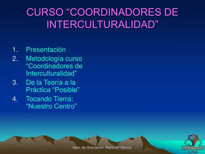 curso coordinadores de interculturalidad