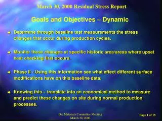 Goals and Objectives – Dynamic