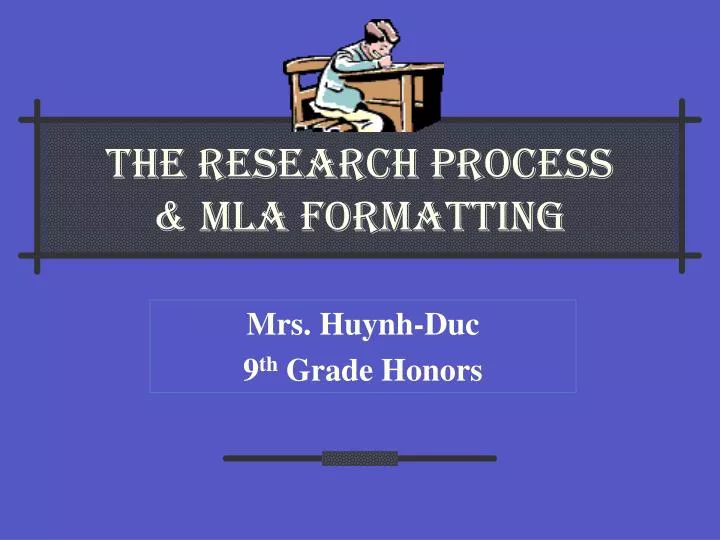 the research process mla formatting