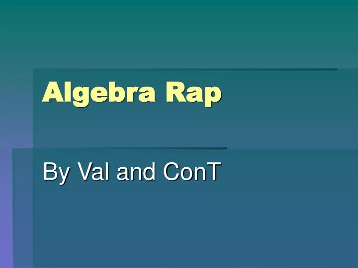 algebra rap