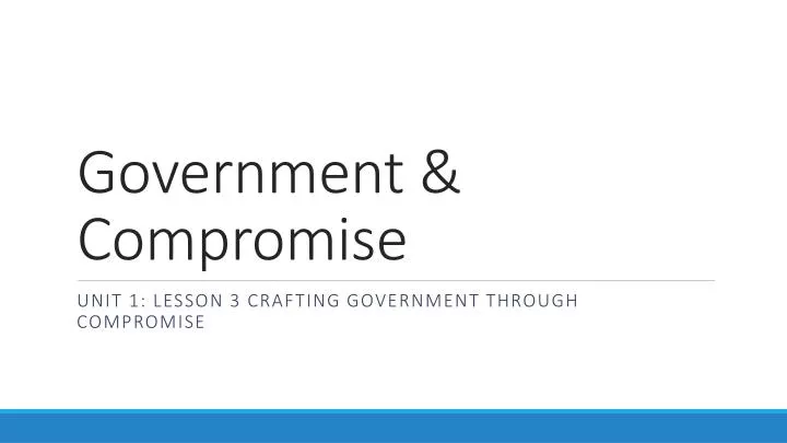 government compromise