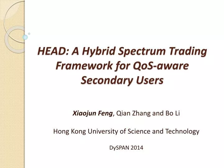 head a hybrid spectrum trading framework for qos aware secondary users