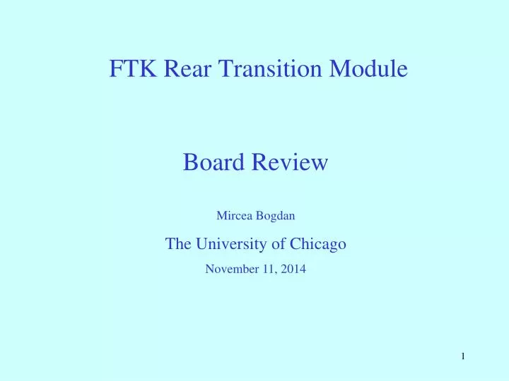 ftk rear transition module