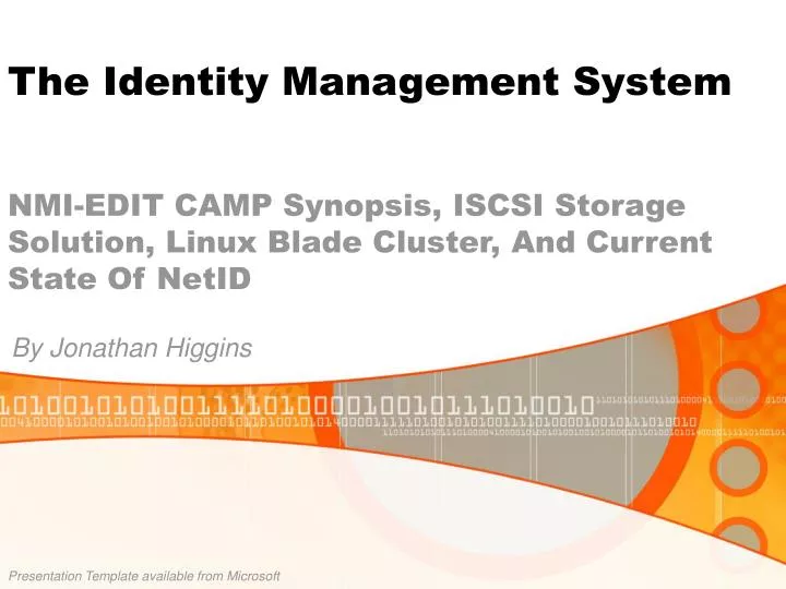 nmi edit camp synopsis iscsi storage solution linux blade cluster and current state of netid
