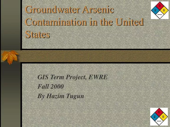 groundwater arsenic contamination in the united states