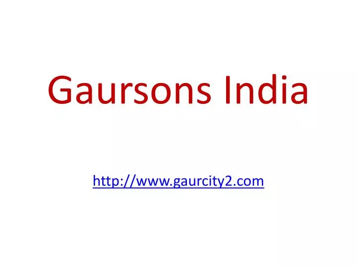 gaursons india