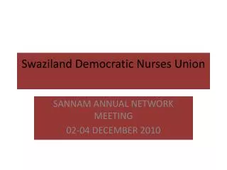Swaziland Democratic Nurses Union