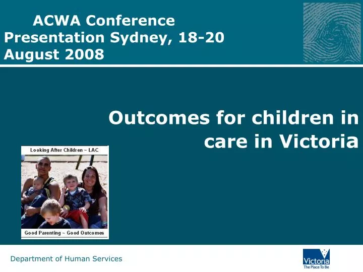 outcomes for children in care in victori a