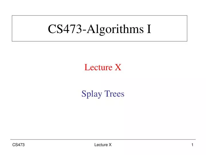 c s473 algorithms i