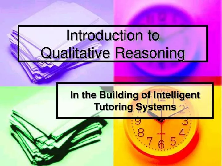 introduction to qualitative reasoning