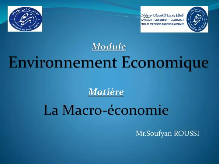 module environnement economique