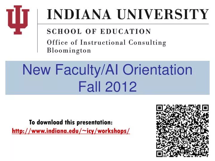 new faculty ai orientation fall 2012