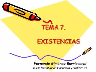 tema 7 existencias