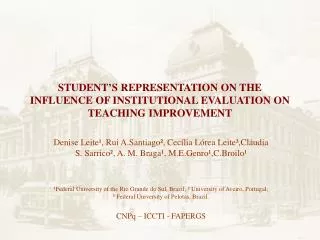 STUDENT’S REPRESENTATION ON THE INFLUENCE OF INSTITUTIONAL EVALUATION ON TEACHING IMPROVEMENT