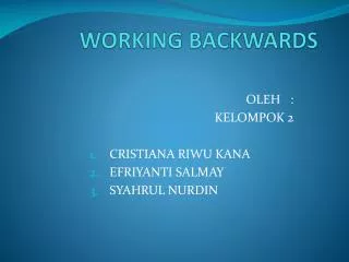 working backwards