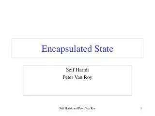 Encapsulated State