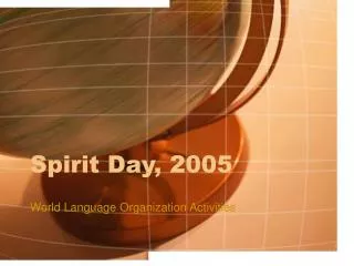 Spirit Day, 2005