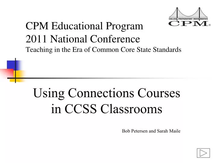 cpm educational program 2011 national conference teaching in the era of common core state standards