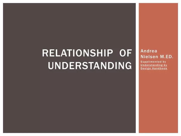 relationship of understanding