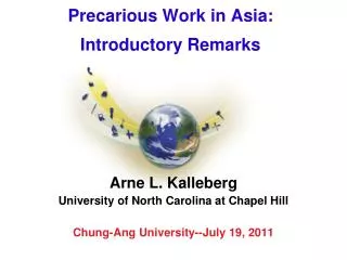 Precarious Work in Asia: Introductory Remarks