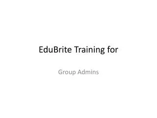 EduBrite Training for