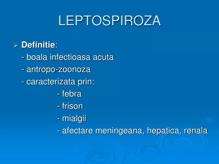 leptospiroza
