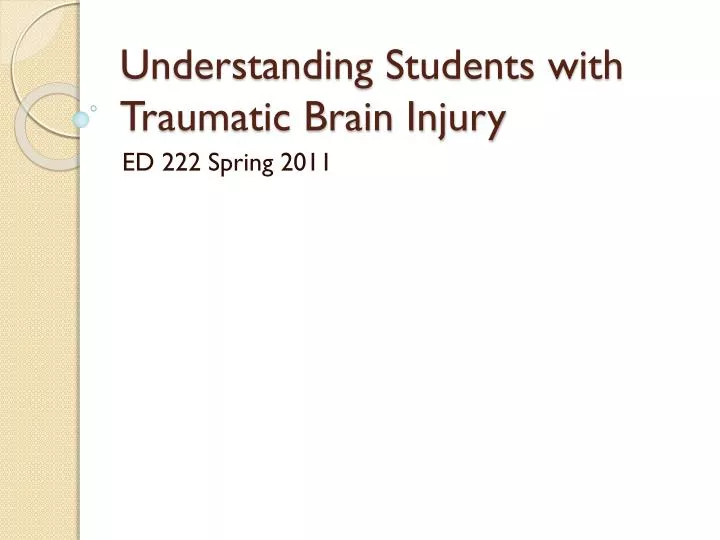 understanding students with traumatic brain injury