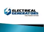 Electrical Generators - slide 1