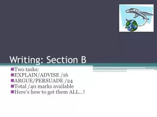 Writing: Section B