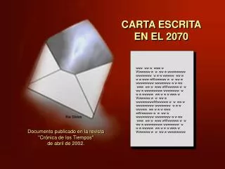 CARTA ESCRITA EN EL 2070