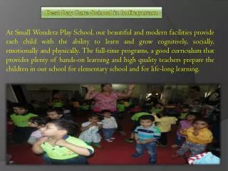 Pre Nursery school education in Ghaziabad