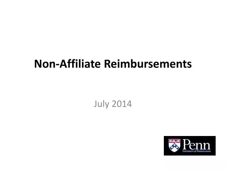 non affiliate reimbursements