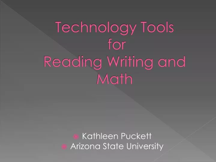 technology tools for reading writing and math