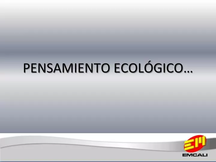 pensamiento ecol gico