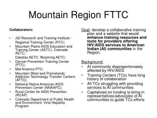 Mountain Region FTTC