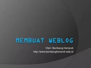Membuat Weblog
