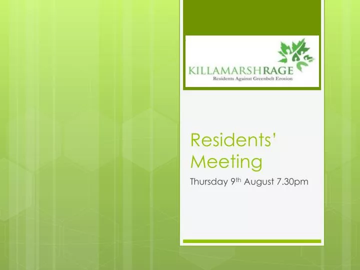 residents meeting