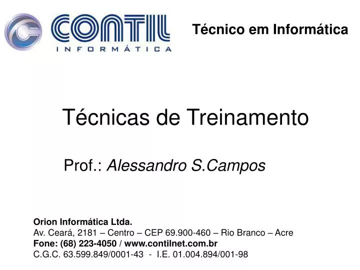 t cnicas de treinamento