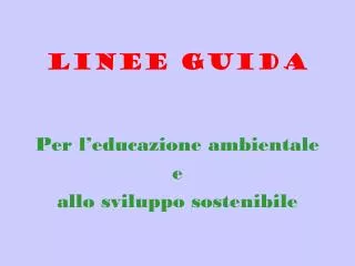 linee guida
