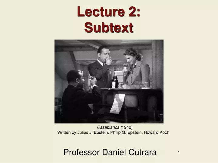 lecture 2 subtext