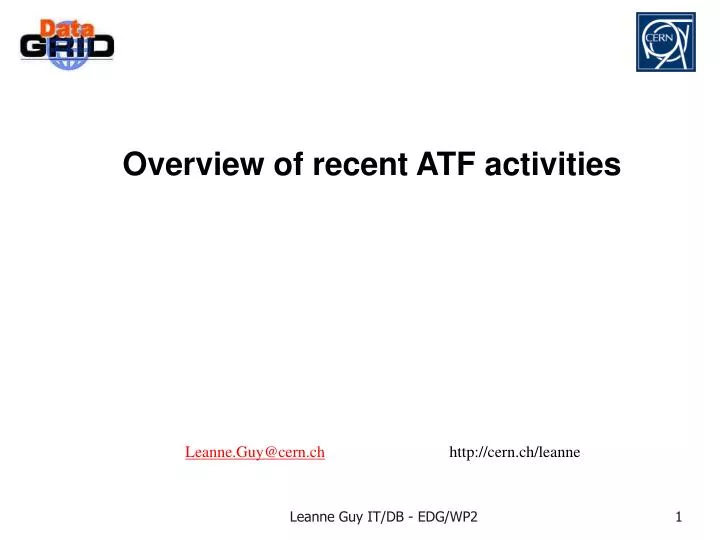 overview of recent atf activities