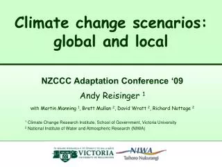 Climate change scenarios: global and local
