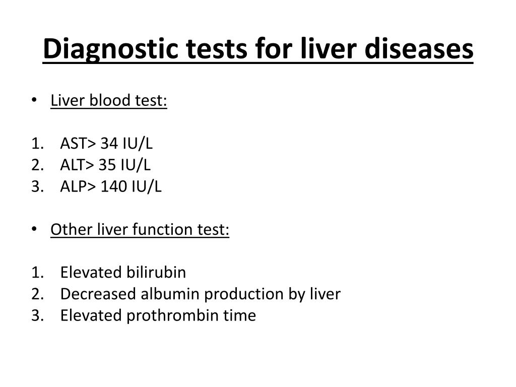 PPT - Diagnostic tests for liver diseases PowerPoint Presentation, free ...