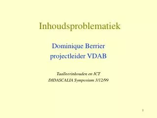 inhoudsproblematiek