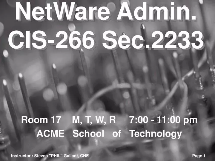 netware admin cis 266 sec 2233