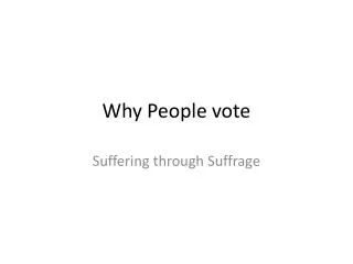 Why People vote